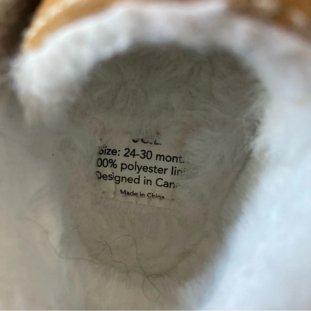 Jack & Lily Adorable Baby Moccasins 24-30 months Faux‎ Fur Lining